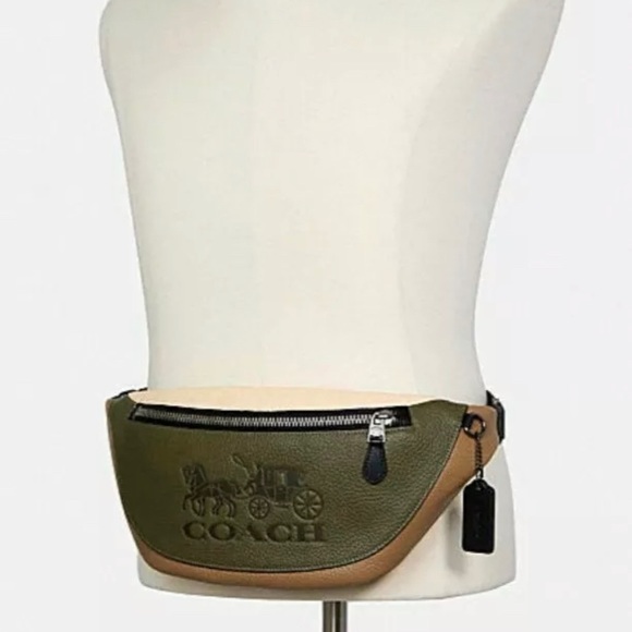 Coach Warren Colorblock Horse & Carriage Belt Bag Fanny Pack C5385 - Picture 3 of 7